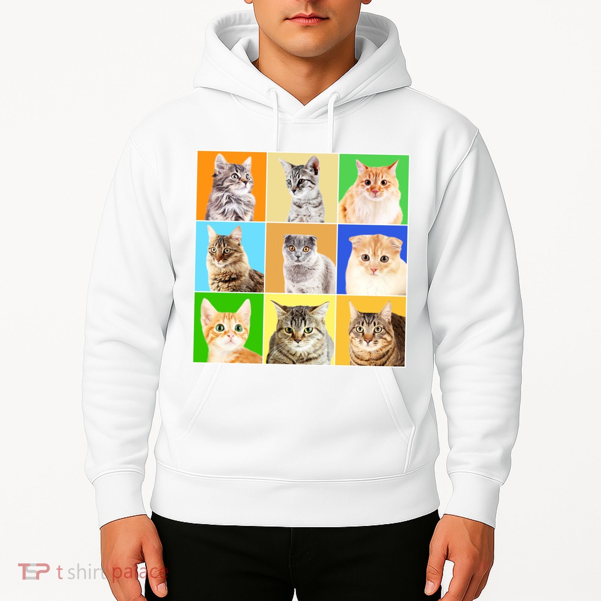 Cats Photo Portraits Collage Hoodie