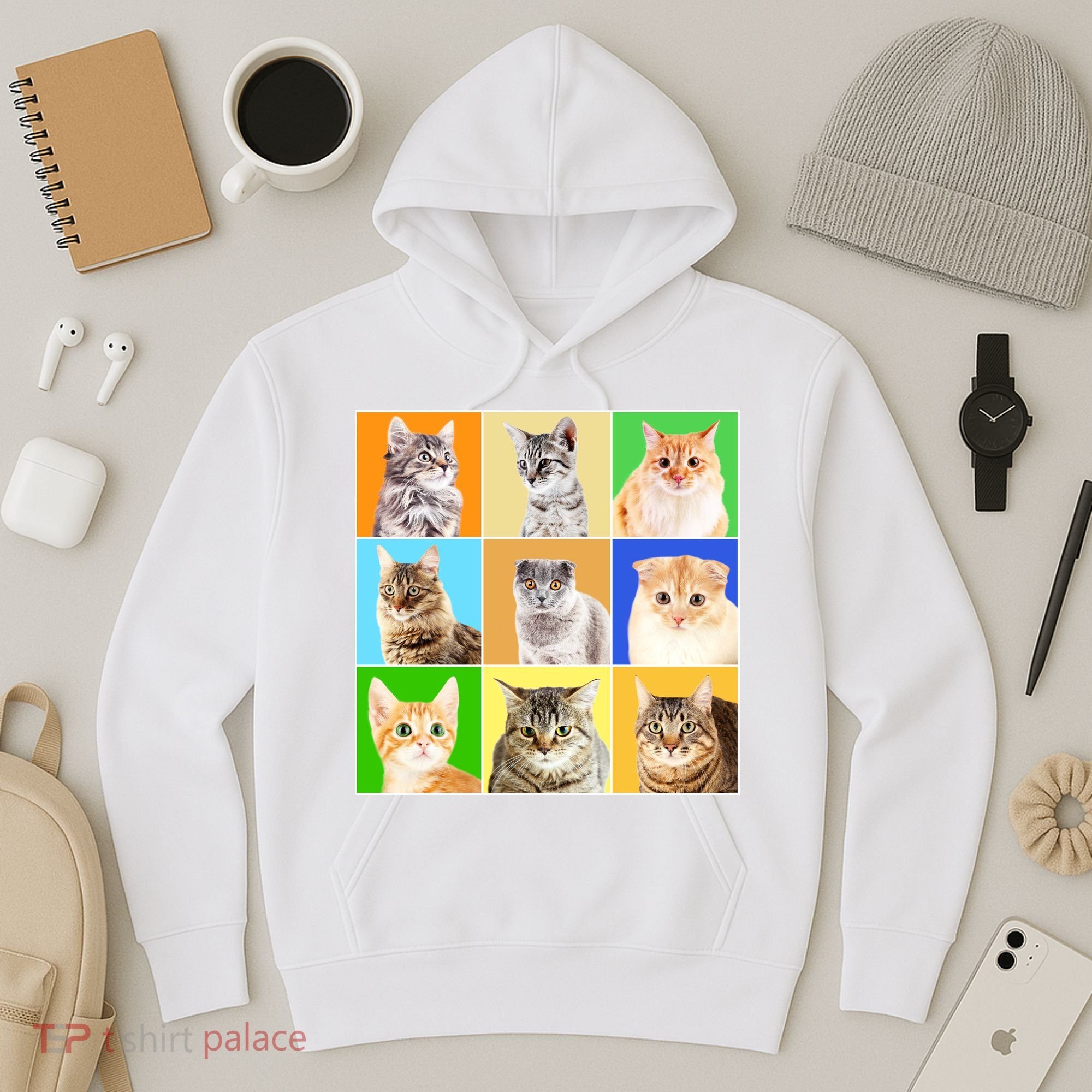 Cats Photo Portraits Collage Hoodie