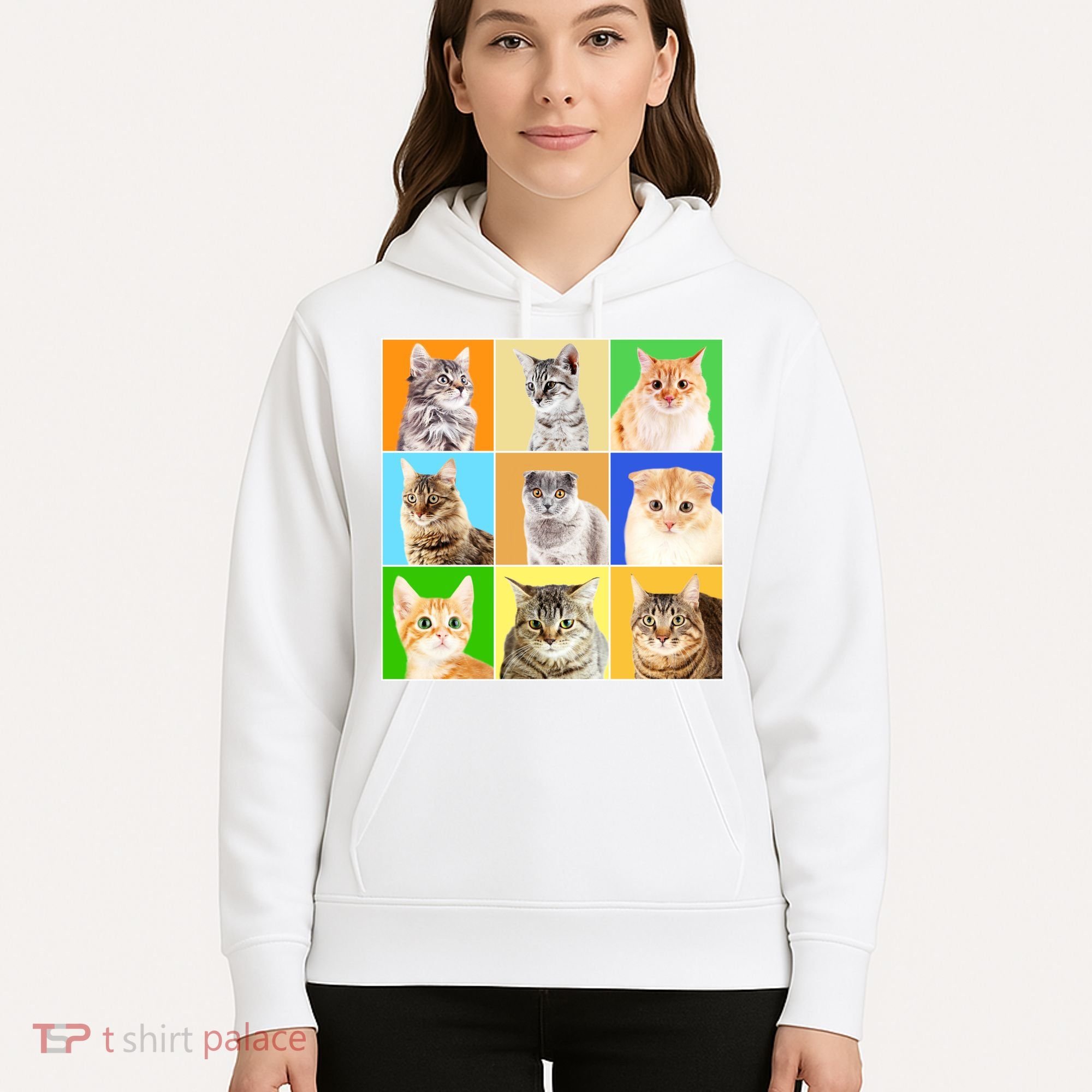 Cats Photo Portraits Collage Hoodie