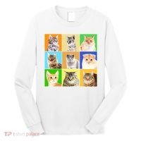 Cats Photo Portraits Collage Long Sleeve Shirt thumb 0