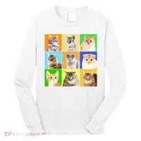 Cats Photo Portraits Collage Long Sleeve Shirt thumb 0