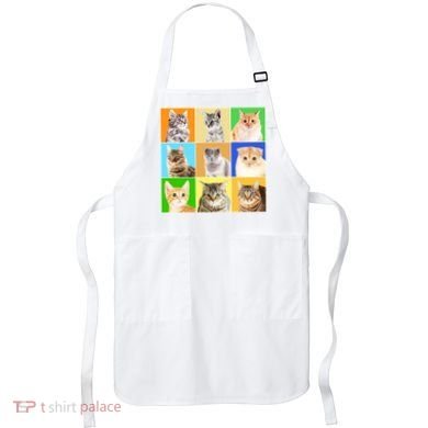 Cats Photo Portraits Collage Apron