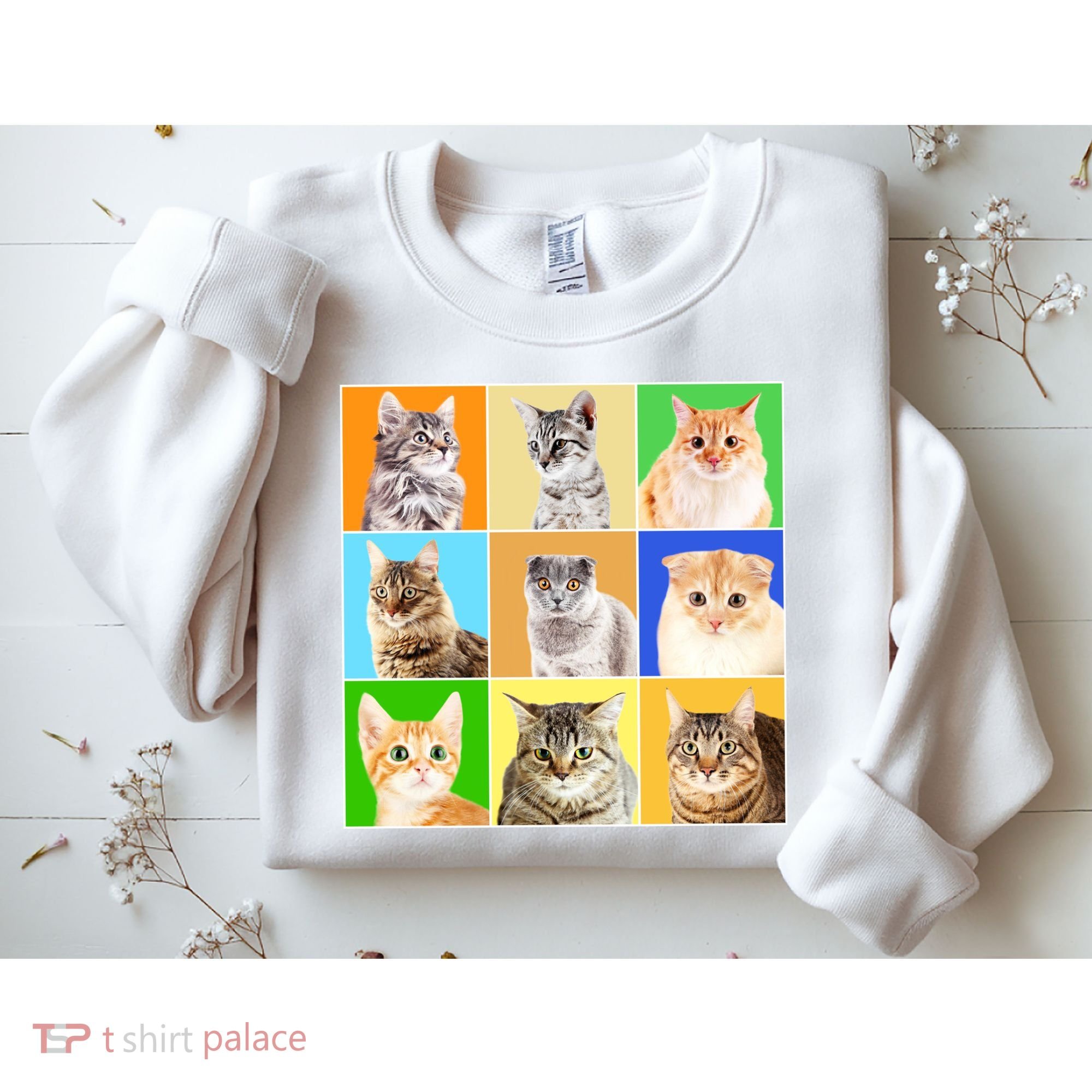 Cats Photo Portraits Collage Sweatshirt