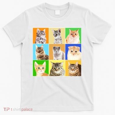 Cats Photo Portraits Collage T-Shirt