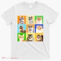 Cats Photo Portraits Collage T-Shirt thumb 0