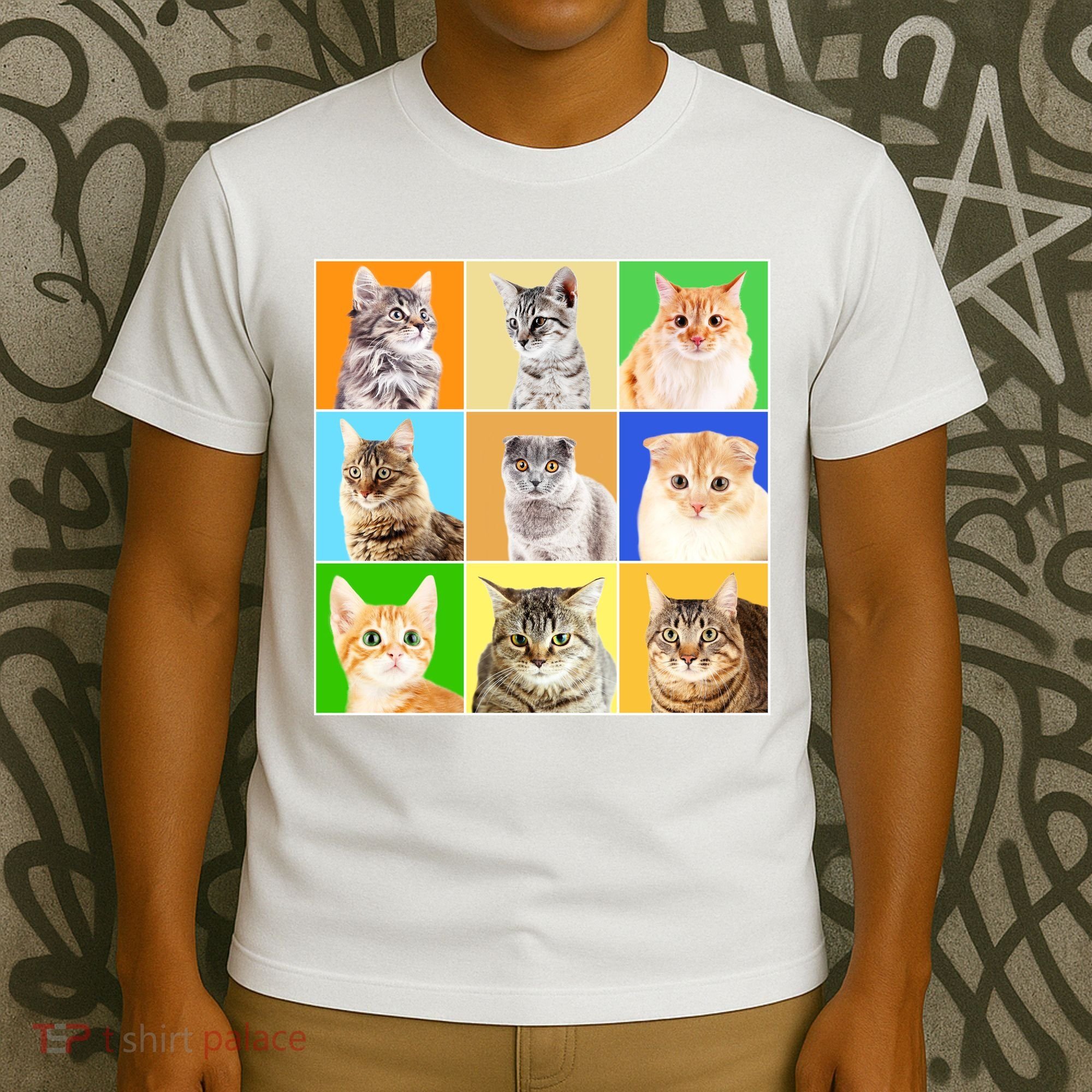 Cats Photo Portraits Collage T-Shirt