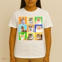 Cats Photo Portraits Collage T-Shirt thumb 4