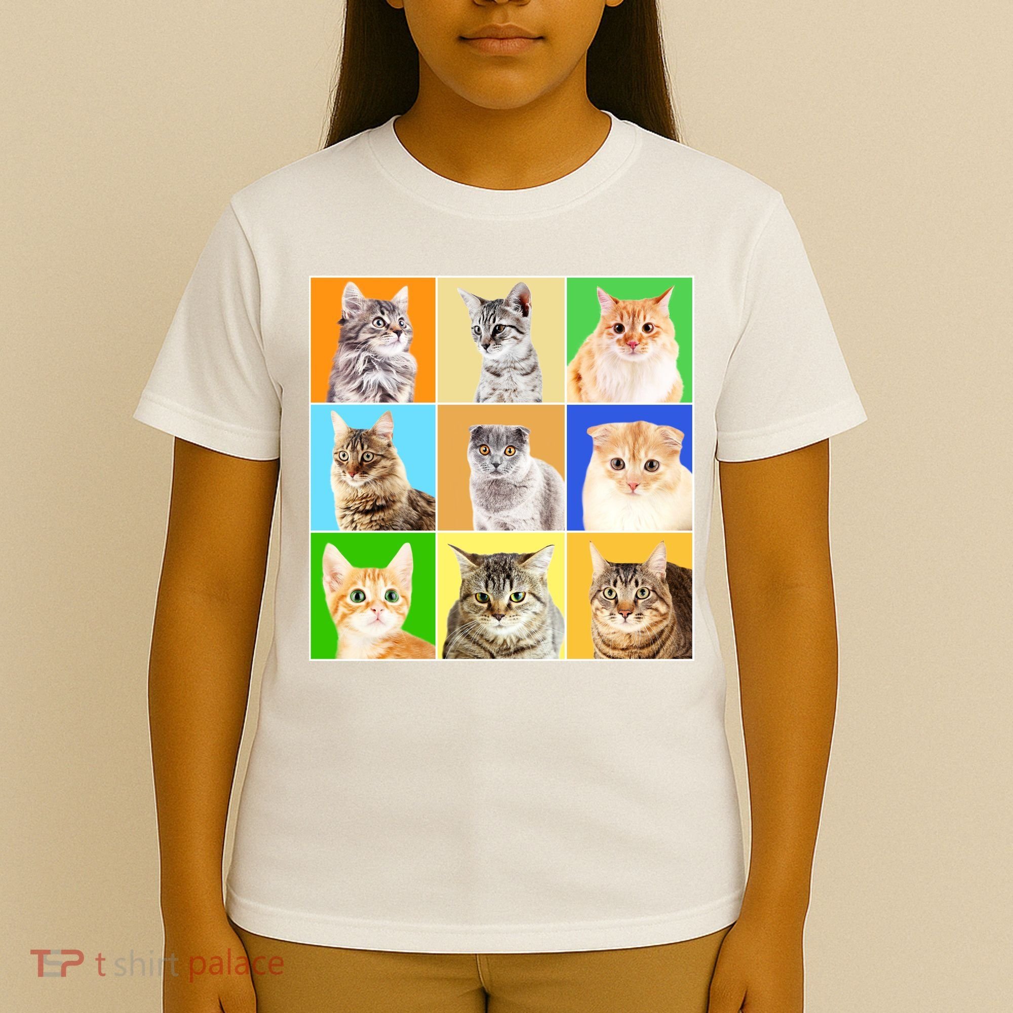 Cats Photo Portraits Collage T-Shirt