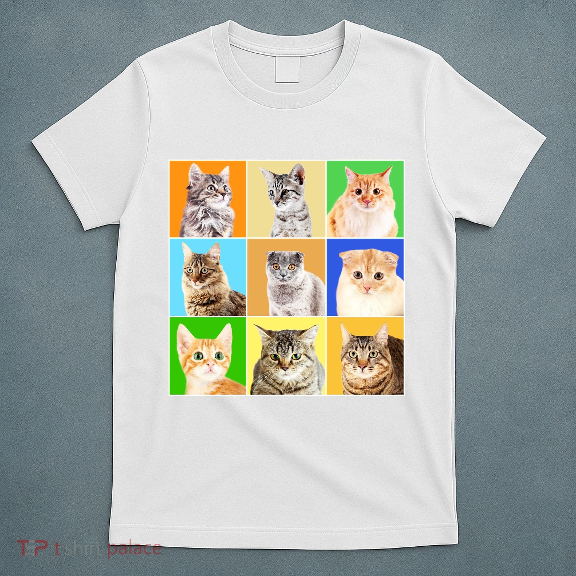 Cats Photo Portraits Collage T-Shirt
