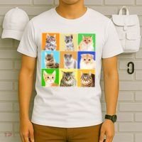 Cats Photo Portraits Collage T-Shirt thumb 6