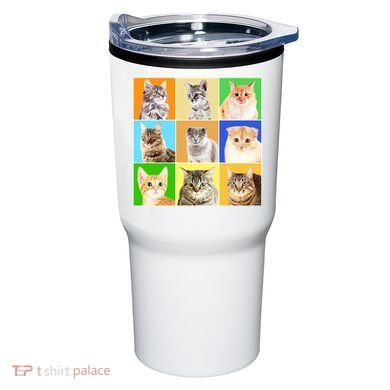 Cats Photo Portraits Collage Tumbler