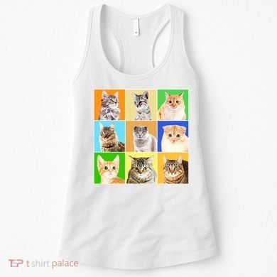 Cats Photo Portraits Collage Women's Tank Top