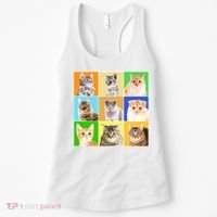 Cats Photo Portraits Collage Women's Tank Top thumb 0