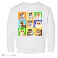 Cats Photo Portraits Collage Toddler Sweatshirt thumb 0