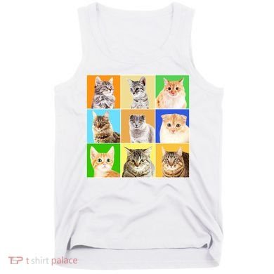 Cats Photo Portraits Collage Tank Top