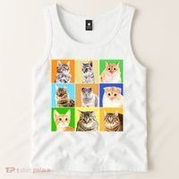 Cats Photo Portraits Collage Tank Top thumb 2
