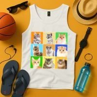 Cats Photo Portraits Collage Tank Top thumb 4