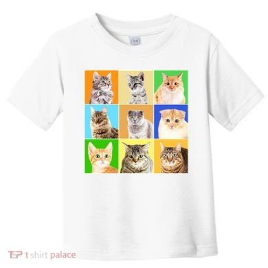 Cats Photo Portraits Collage Toddler T-Shirt