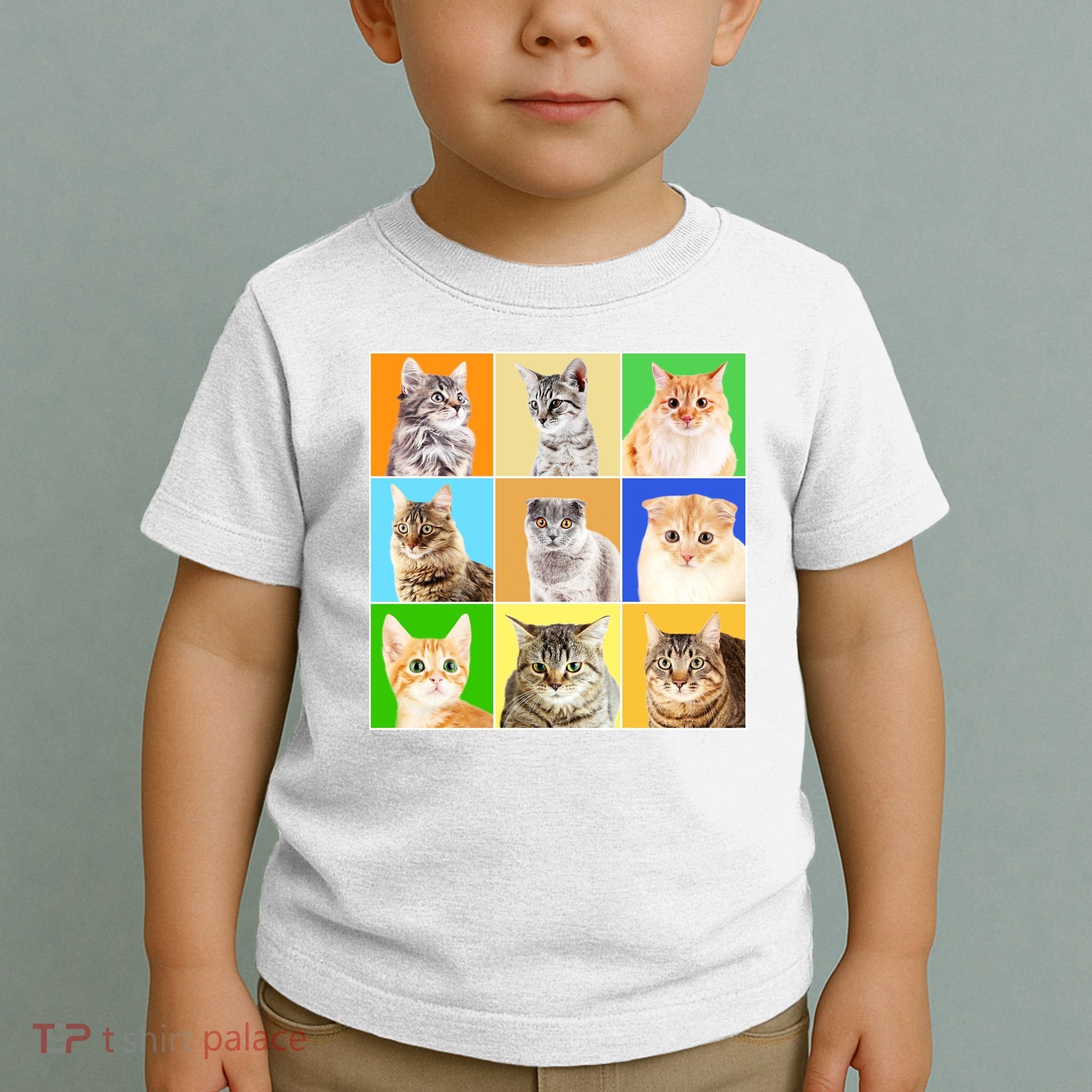 Cats Photo Portraits Collage Toddler T-Shirt