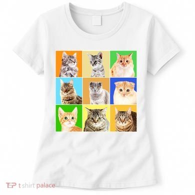 Cats Photo Portraits Collage Women's T-Shirt