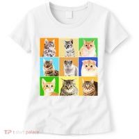 Cats Photo Portraits Collage Women's T-Shirt thumb 0