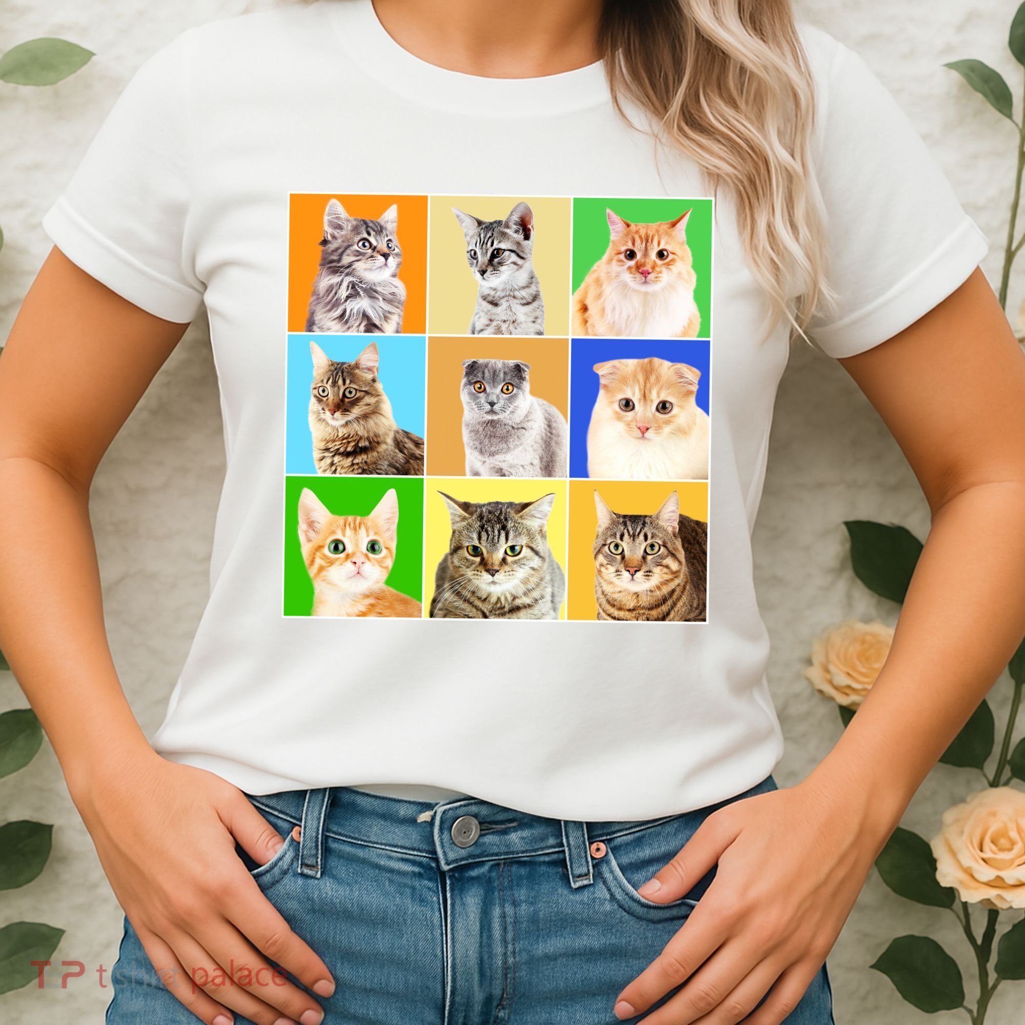 Cats Photo Portraits Collage Women's T-Shirt