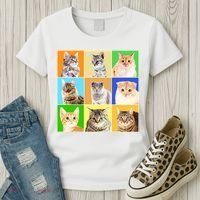 Cats Photo Portraits Collage Women's T-Shirt thumb 3
