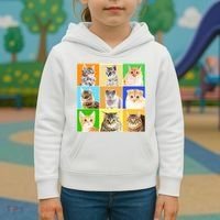 Cats Photo Portraits Collage Kids Hoodie thumb 3