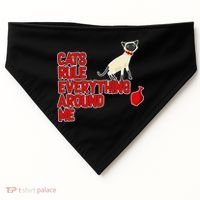 Cats Rule Everything Around Me  USA-Made Doggie Bandana thumb 0
