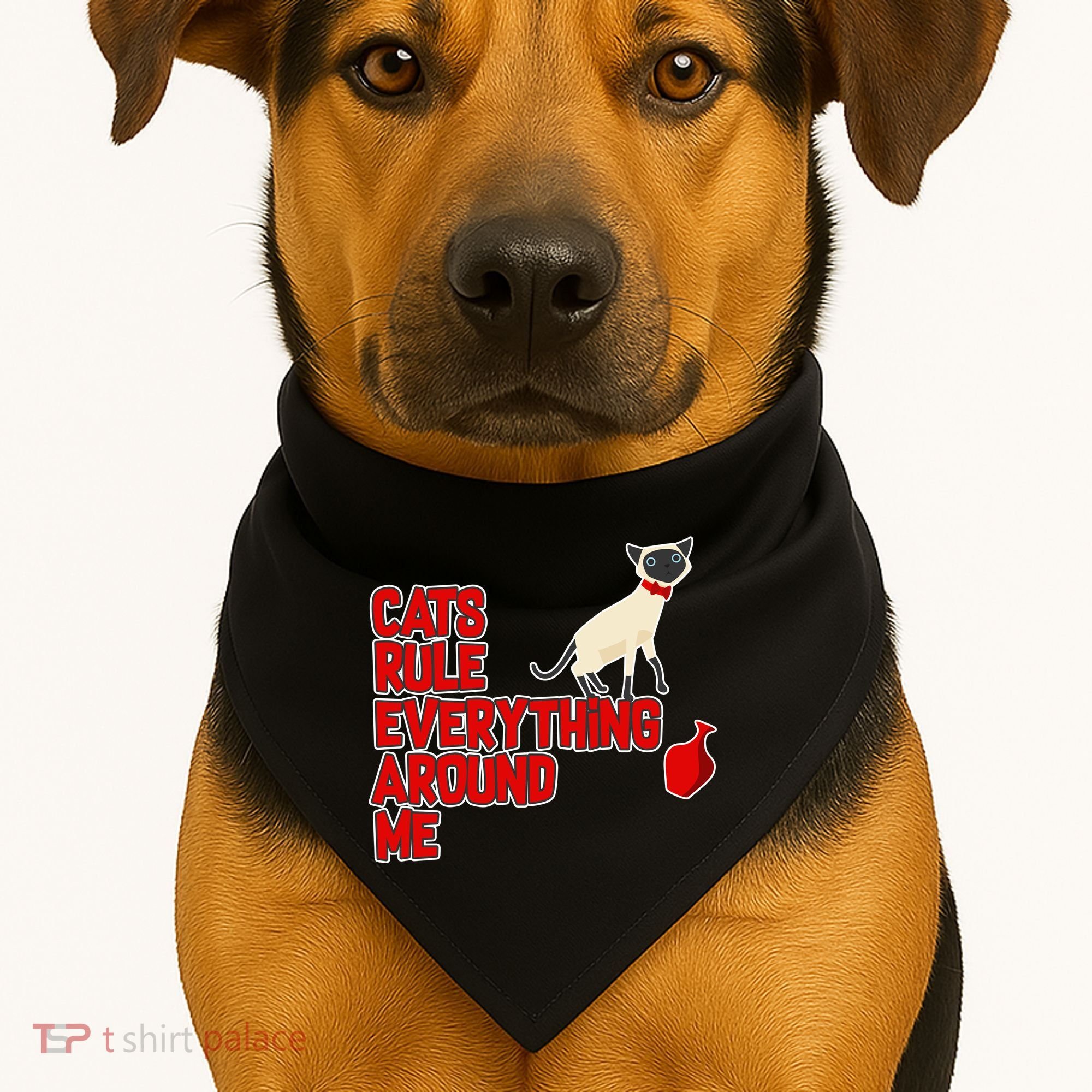 Cats Rule Everything Around Me  USA-Made Doggie Bandana
