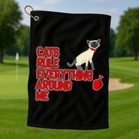 Cats Rule Everything Around Me  Golf Towel thumb 1