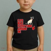 Cats Rule Everything Around Me  Toddler T-Shirt thumb 2
