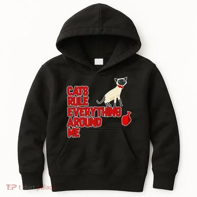 Cats Rule Everything Around Me Kids Hoodie
