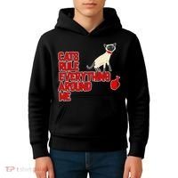 Cats Rule Everything Around Me  Kids Hoodie thumb 4