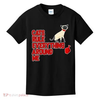 Cats Rule Everything Around Me  Kids T-Shirt