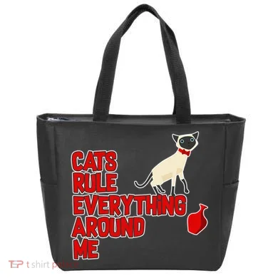 Cats Rule Everything Around Me  Tote Bag
