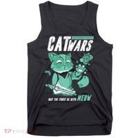 CatWars Funny Cat War Spoof Tank Top thumb 0