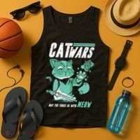 CatWars Funny Cat War Spoof Tank Top thumb 4