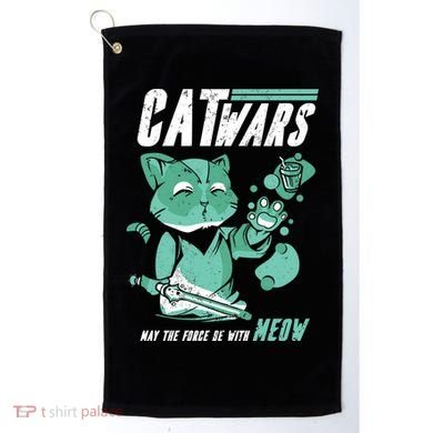 CatWars Funny Cat War Spoof Golf Towel