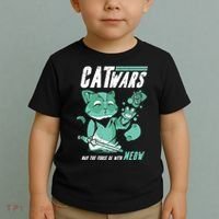 CatWars Funny Cat War Spoof Toddler T-Shirt thumb 2