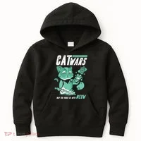 CatWars Funny Cat War Spoof Kids Hoodie thumb 0