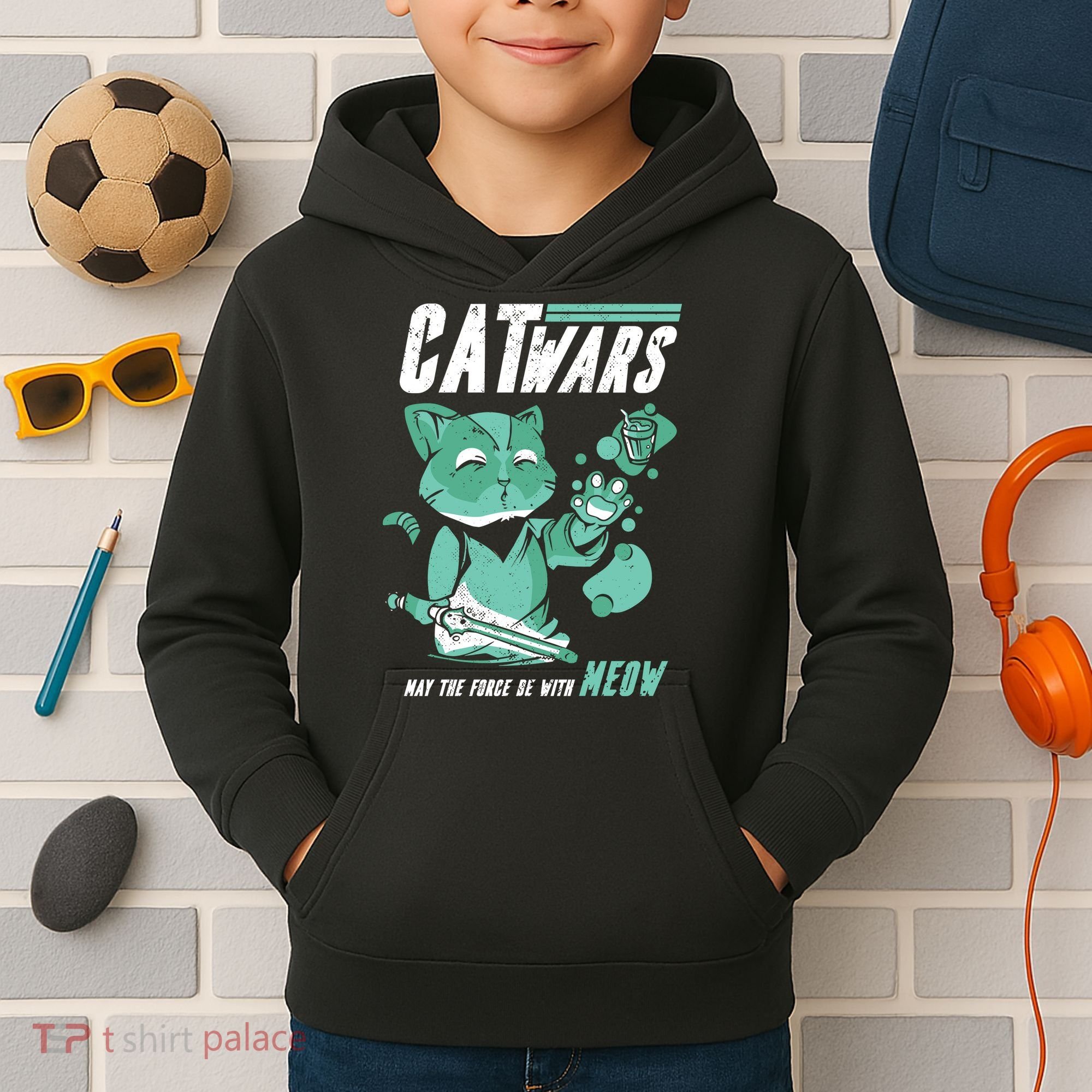 CatWars Funny Cat War Spoof Kids Hoodie