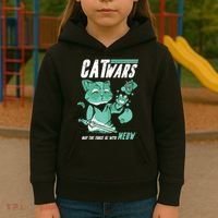 CatWars Funny Cat War Spoof Kids Hoodie thumb 3