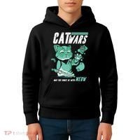 CatWars Funny Cat War Spoof Kids Hoodie thumb 4