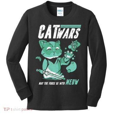 CatWars Funny Cat War Spoof Kids Long Sleeve Shirt