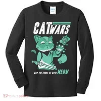 CatWars Funny Cat War Spoof Kids Long Sleeve Shirt thumb 0