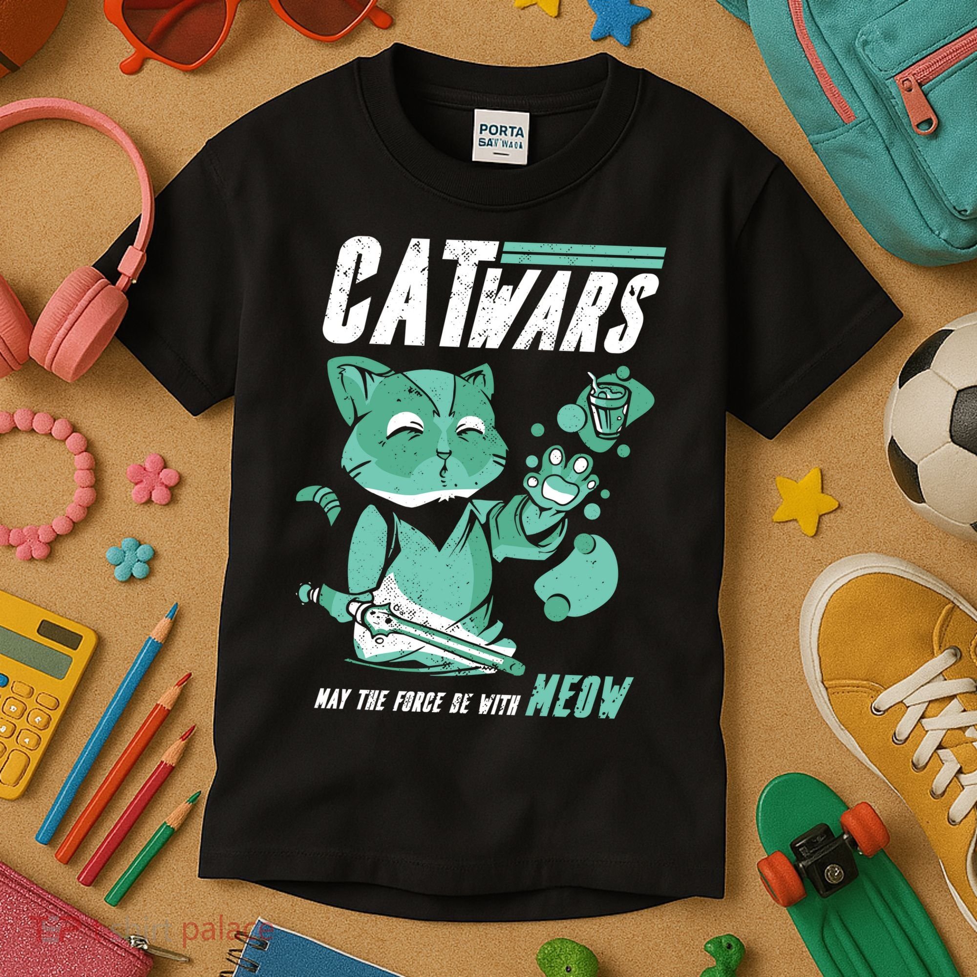 CatWars Funny Cat War Spoof Kids T-Shirt