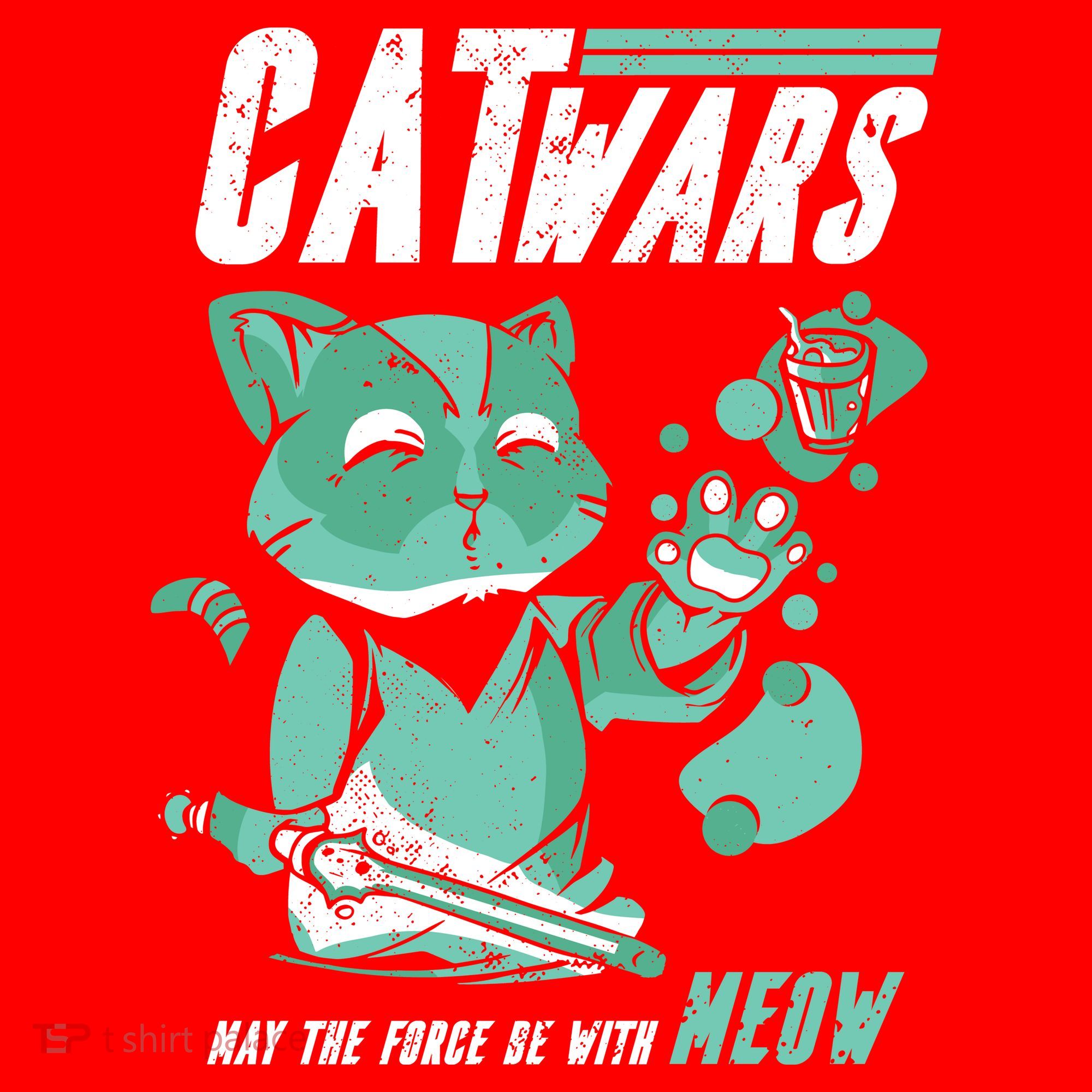 CatWars Funny Cat War Spoof Santa Hat