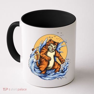 Catzilla Great Wave Coffee Mug