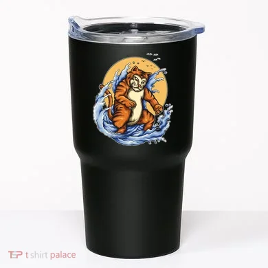Catzilla Great Wave Tumbler